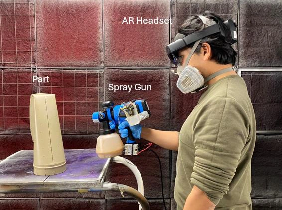 AR-CPS spray-painting experiment