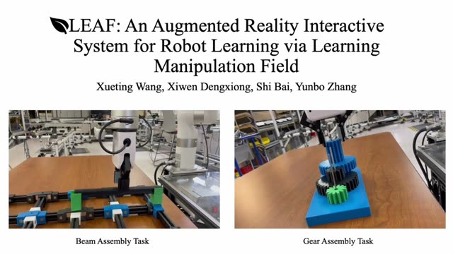 LEAF: AR Interactive Robot Learning via Learning Manipulation Field